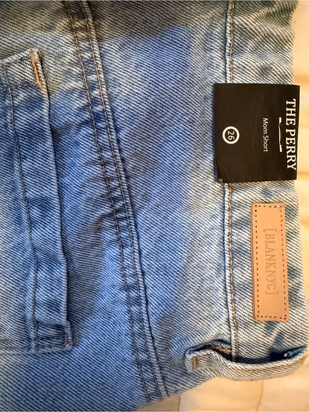 Blank NYC Light Blue High-Rise Rolled Hem Denim Shorts - Picture 10 of 10